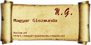 Magyar Giszmunda névjegykártya